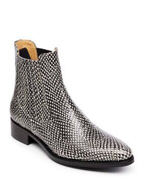The Office Of Angela Scott Mr. Jagger Snakeskin Chelsea Boots 39 9